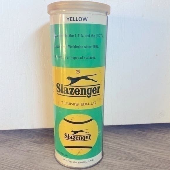 Vintage SLAZENGAR tennis balls with can. Made in England. - Picture 2 of 2